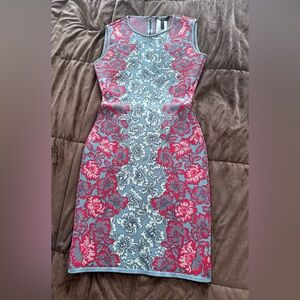 BCBG Maxazria fitted rayon dress